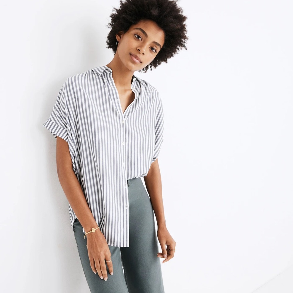 Madewell Central Shirt in Ballard Stripe Size XS